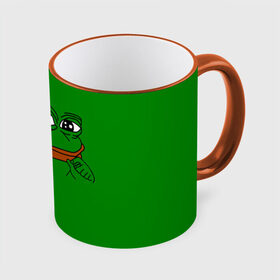 Кружка с принтом Pepe в Новосибирске, керамика | ёмкость 330 мл | bad | dab | frog | good | kek | make pepe great again | pepe | sad | sad frog | vote for pepe | кек | лягушка | мем | мемы | пепе | со смыслом | фрог