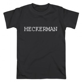 Мужская футболка хлопок с принтом Hackerman в Новосибирске, 100% хлопок | прямой крой, круглый вырез горловины, длина до линии бедер, слегка спущенное плечо. | 