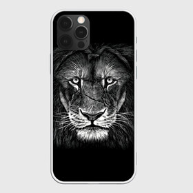 Чехол для iPhone 12 Pro с принтом Lion Art в Новосибирске, силикон | область печати: задняя сторона чехла, без боковых панелей | акварель | арт | белый | взгляд | грива | дикий | живопись | зверь | искусство | король | кот | лев | львица | мазки | мощь | прайд | саванна | сила | царь | черный | шрам