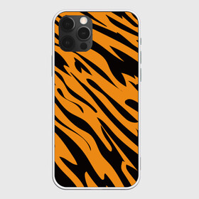 Чехол для iPhone 12 Pro с принтом Тигр в Новосибирске, силикон | область печати: задняя сторона чехла, без боковых панелей | животное | зверь | кардашьян | ким | кот | лев | оранжевый | полосы | рыжий | тигр | черный