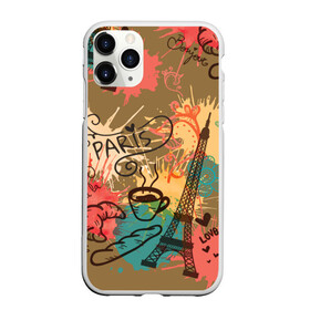 Чехол для iPhone 11 Pro Max матовый с принтом Париж в Новосибирске, Силикон |  | Тематика изображения на принте: love | башня | булочка | кофе | круассан | любовь | отпуск | париж | путешествия | франция | хлеб | эйфелева