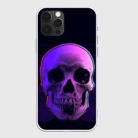 Чехол для iPhone 12 Pro Max с принтом Токсичный череп в Новосибирске, Силикон |  | Тематика изображения на принте: 3d | 3д | голограмма | иллюзия | кости | розовый | синий | скелет | ультра | фиолетовый | череп | черный