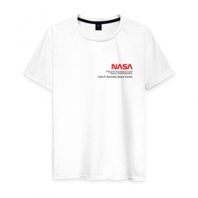 Мужская футболка хлопок с принтом NASA (staff uniform) в Новосибирске, 100% хлопок | прямой крой, круглый вырез горловины, длина до линии бедер, слегка спущенное плечо. | administration | aeronautics | apollo | gemini | national | skylab | space | аполлон | исследование | космическое | космос | наса | полёты | пространство | ракеты | союз | униформа