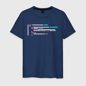 Мужская футболка хлопок с принтом Подсветка синтаксиса кода в Новосибирске, 100% хлопок | прямой крой, круглый вырез горловины, длина до линии бедер, слегка спущенное плечо. | 1с | c | highlighter | java | javascript | php | programmer | sql | syntax | код | компьютер | программа | с++ | сисадмин