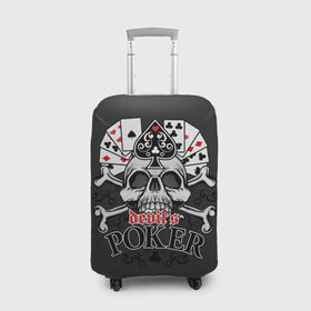 Чехол для чемодана 3D с принтом Poker в Новосибирске, 86% полиэфир, 14% спандекс | двустороннее нанесение принта, прорези для ручек и колес | po | буны | веер | винтаж | графика | дизайн | игра | игральные | иллюстрация | казино | картинка | карты | кости | крести | масть | мода | надпись | орнамент | пики | покер | рисунок | сердце | символ | стиль