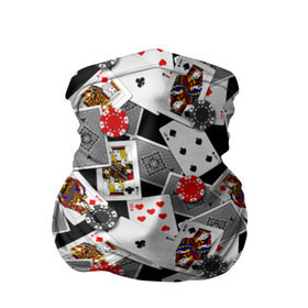 Бандана-труба 3D с принтом Игральные карты в Новосибирске, 100% полиэстер, ткань с особыми свойствами — Activecool | плотность 150‒180 г/м2; хорошо тянется, но сохраняет форму | буны | вольты | графика | дамы | десятки | игра | игральные | иллюстрация | казино | картинка | карты | коллаж | короли | красные | крести | масть | мода | орнамент | пики | покер | разбросаны | рисунок