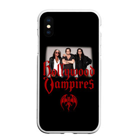 Чехол для iPhone XS Max матовый с принтом Hollywood Vampires в Новосибирске, Силикон | Область печати: задняя сторона чехла, без боковых панелей | 2019 | 2020 | aerosmith | альтернатива | голливудские вампиры | группа | дафф маккаган | джо перри | джонни депп | кантри | лого | металл | музыка | панк | поклонники | рок | тур в россии | фото | хард рок