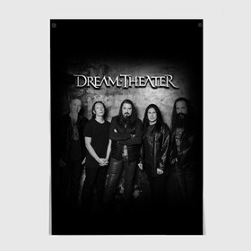 Постер с принтом Dream Theater в Новосибирске, 100% бумага
 | бумага, плотность 150 мг. Матовая, но за счет высокого коэффициента гладкости имеет небольшой блеск и дает на свету блики, но в отличии от глянцевой бумаги не покрыта лаком | dream theater | metal | группы | метал | музыка | прогрессив метал | рок | хеви метал
