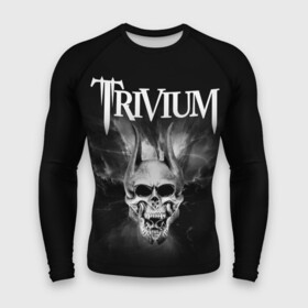 Мужской рашгард 3D с принтом Trivium в Новосибирске,  |  | trivium | грув метал | группы | метал | музыка | рок | тривиум | трэш метал | хеви метал
