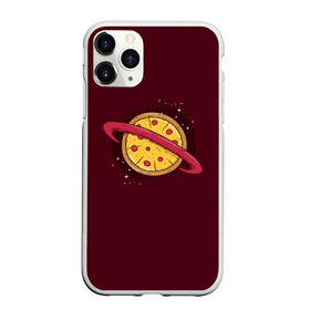 Чехол для iPhone 11 Pro матовый с принтом Планета Пицца в Новосибирске, Силикон |  | pizza | космос | пицца | планета | планеты | сатурн