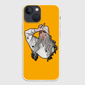 Чехол для iPhone 13 mini с принтом Billie Eilish в Новосибирске,  |  | ailish | billi | billie eilish | bury a friend | copycat | crown | dont smile at me | lovely | music | my boy | party favor | pop | били | билли айлиш | музыка | певица | поп | эйлиш