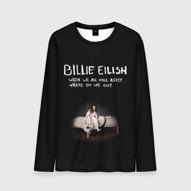 Мужской лонгслив 3D с принтом Billie Eilish в Новосибирске, 100% полиэстер | длинные рукава, круглый вырез горловины, полуприлегающий силуэт | ailish | billi | billie eilish | bury a friend | copycat | crown | dont smile at me | lovely | music | my boy | party favor | pop | били | билли айлиш | музыка | певица | поп | эйлиш