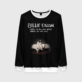 Женский свитшот 3D с принтом Billie Eilish в Новосибирске, 100% полиэстер с мягким внутренним слоем | круглый вырез горловины, мягкая резинка на манжетах и поясе, свободная посадка по фигуре | ailish | billi | billie eilish | bury a friend | copycat | crown | dont smile at me | lovely | music | my boy | party favor | pop | били | билли айлиш | музыка | певица | поп | эйлиш