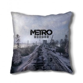 Подушка 3D с принтом Metro Exodus в Новосибирске, наволочка – 100% полиэстер, наполнитель – холлофайбер (легкий наполнитель, не вызывает аллергию). | состоит из подушки и наволочки. Наволочка на молнии, легко снимается для стирки | Тематика изображения на принте: 2035 | exodus | metro | metro exodus | metro: exodus | stalker | stalker 2 | survival horror | арт | артём | исход | метро | метро исход | метро:исход | припять | сталкер