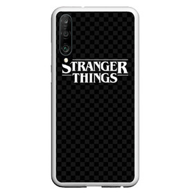 Чехол для Honor P30 с принтом STRANGER THINGS в Новосибирске, Силикон | Область печати: задняя сторона чехла, без боковых панелей | 11 | checkerboard | eggo | eleven | netflix | stranger | things | бобби | браун | дела | крайне | милли | обратная | одинадцать | одиннадцать | очень | события | сторона | странные | стренджер | темная