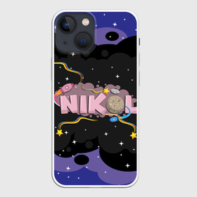 Чехол для iPhone 13 mini с принтом Nikol space в Новосибирске,  |  | nikol | nikolcrazyfamily