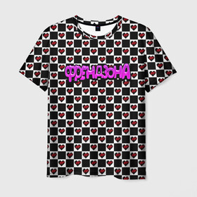 Мужская футболка 3D с принтом Френдзона в Новосибирске, 100% полиэфир | прямой крой, круглый вырез горловины, длина до линии бедер | бойчик | группа | музыка | мультяшка | песни | подростки | поп панк | сердце | френдзона