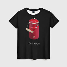 Женская футболка 3D с принтом Louis Bidon в Новосибирске, 100% полиэфир ( синтетическое хлопкоподобное полотно) | прямой крой, круглый вырез горловины, длина до линии бедер | антитренд | луи витон