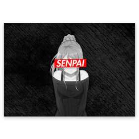 Поздравительная открытка с принтом Anime (Senpai 5) в Новосибирске, 100% бумага | плотность бумаги 280 г/м2, матовая, на обратной стороне линовка и место для марки
 | Тематика изображения на принте: ahegao | anime | manga | sempai | senpai | аниме | ахегао | манга | семпай | сенпай
