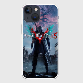 Чехол для iPhone 13 mini с принтом Devil May Cry 5 в Новосибирске,  |  | cs go | devil may cry | dmc5 | game | logo | битва | бой | вой | игра | контр страйк | кровь | крылья | логотип | надпись | фантастика | фэнтази | экшен