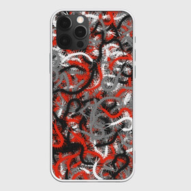 Чехол для iPhone 12 Pro Max с принтом Сколопендры в Новосибирске, Силикон |  | камуфляж | красный | лапки | милитари | многоножка | насекомые | орнжевый | паттрен | серый | сороконожка | узор
