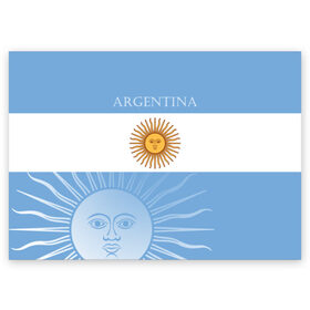 Поздравительная открытка с принтом Аргентина в Новосибирске, 100% бумага | плотность бумаги 280 г/м2, матовая, на обратной стороне линовка и место для марки
 | argentina | аргентина | аргентинская сборная | сборная | сборная аргентины | сборная аргентины по футболу | сборные | форма | футбол | футбольные сборные | чемпионат | чемпионат мира
