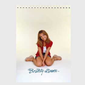 Скетчбук с принтом Oldschool Britney в Новосибирске, 100% бумага
 | 48 листов, плотность листов — 100 г/м2, плотность картонной обложки — 250 г/м2. Листы скреплены сверху удобной пружинной спиралью | Тематика изображения на принте: britney | britneyspears | glitch | icon | jean | pop | princess | spears | usa | бритни | бритниспирс | глич | джин | поп | работа | спирс | сша