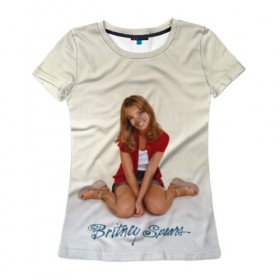 Женская футболка 3D с принтом Oldschool Britney в Новосибирске, 100% полиэфир ( синтетическое хлопкоподобное полотно) | прямой крой, круглый вырез горловины, длина до линии бедер | britney | britneyspears | glitch | icon | jean | pop | princess | spears | usa | бритни | бритниспирс | глич | джин | поп | работа | спирс | сша