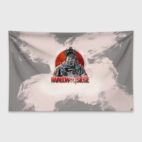 Флаг-баннер с принтом Rainbow Six Siege в Новосибирске, 100% полиэстер | размер 67 х 109 см, плотность ткани — 95 г/м2; по краям флага есть четыре люверса для крепления | pvp | воин | герой | дым | огонь | оружия | пламя | призрак | снайпер | сражения | тактический | туман | шутер