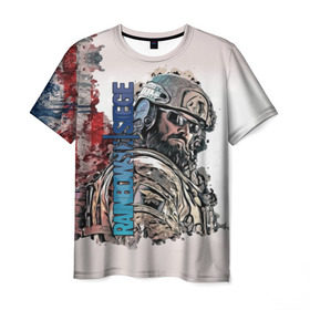 Мужская футболка 3D с принтом Rainbow Six: Siege в Новосибирске, 100% полиэфир | прямой крой, круглый вырез горловины, длина до линии бедер | pvp | воин | герой | дым | огонь | оружия | пламя | призрак | снайпер | сражения | тактический | туман | шутер
