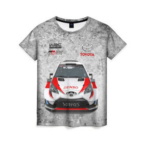 Женская футболка 3D с принтом WRC Toyota в Новосибирске, 100% полиэфир ( синтетическое хлопкоподобное полотно) | прямой крой, круглый вырез горловины, длина до линии бедер | auto | car | championship | race | rally | toyota | world | wrc | авто | гонки | машина | ралли | трасса | трек | чемпионат