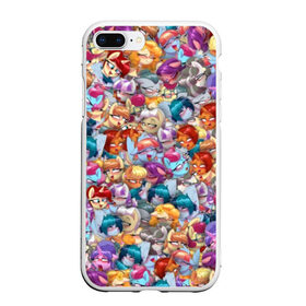 Чехол для iPhone 7Plus/8 Plus матовый с принтом My Little Pony Ahegao в Новосибирске, Силикон | Область печати: задняя сторона чехла, без боковых панелей | Тематика изображения на принте: anime | mlp | аниме | ахегао | единорог | лошадь | мультфильм | паттерн | пони | правило 34 | стикербомбинг