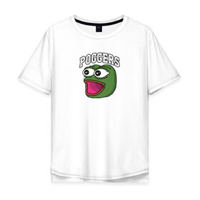 Мужская футболка хлопок Oversize с принтом Pepe в Новосибирске, 100% хлопок | свободный крой, круглый ворот, “спинка” длиннее передней части | bad | dab | frog | good | kek | make pepe great again | pepe | sad | sad frog | vote for pepe | кек | лягушка | мем | мемы | пепе | со смыслом | фрог