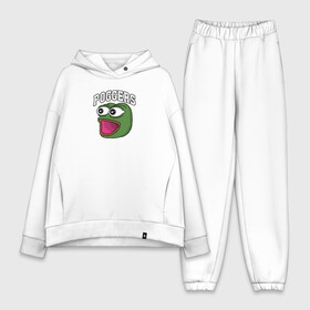 Женский костюм хлопок Oversize с принтом Pepe в Новосибирске,  |  | bad | dab | frog | good | kek | make pepe great again | pepe | sad | sad frog | vote for pepe | кек | лягушка | мем | мемы | пепе | со смыслом | фрог