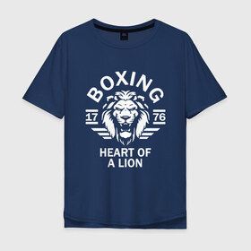 Мужская футболка хлопок Oversize с принтом Бокс - сердце льва в Новосибирске, 100% хлопок | свободный крой, круглый ворот, “спинка” длиннее передней части | box | boxing | bruce lee | champion | dragon | fight | fighter | judo | muay thai | team | tiger | ufc | али | боевые | боец | бой | бокс | боксер | борьба | брюс ли | воин | дзюдо | дракон | единоборства | искусство | карате | контакт | кулак | лев