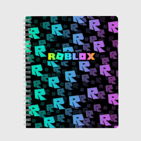 Тетрадь с принтом Roblox в Новосибирске, 100% бумага | 48 листов, плотность листов — 60 г/м2, плотность картонной обложки — 250 г/м2. Листы скреплены сбоку удобной пружинной спиралью. Уголки страниц и обложки скругленные. Цвет линий — светло-серый
 | roblox   массовая многопользовательская онлайн игра