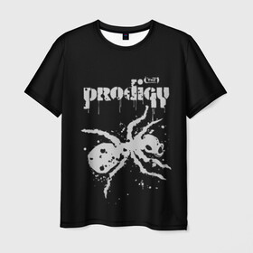Мужская футболка 3D с принтом The Prodigy логотип в Новосибирске, 100% полиэфир | прямой крой, круглый вырез горловины, длина до линии бедер | Тематика изображения на принте: 2019 | album | art | break | dance | logo | music | prodigy | брейк | граффити | группа | заставка | лого | логотип | музыка | муравей | новый альбом | обложка альбома | продиджи