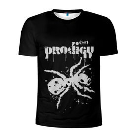 Мужская футболка 3D спортивная с принтом The Prodigy логотип в Новосибирске, 100% полиэстер с улучшенными характеристиками | приталенный силуэт, круглая горловина, широкие плечи, сужается к линии бедра | Тематика изображения на принте: 2019 | album | art | break | dance | logo | music | prodigy | брейк | граффити | группа | заставка | лого | логотип | музыка | муравей | новый альбом | обложка альбома | продиджи