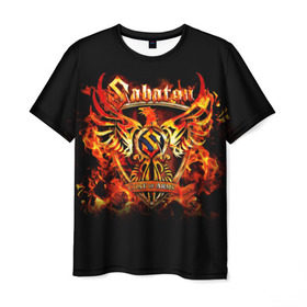 Мужская футболка 3D с принтом Sabaton в Новосибирске, 100% полиэфир | прямой крой, круглый вырез горловины, длина до линии бедер | heavy metal | metal | sabaton | группы | метал | музыка | пауэр метал | рок | сабатон | хэви метал