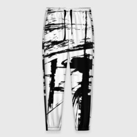 Мужские брюки 3D с принтом Черно-белая футболка в Новосибирске, 100% полиэстер | манжеты по низу, эластичный пояс регулируется шнурком, по бокам два кармана без застежек, внутренняя часть кармана из мелкой сетки | молодежная | подарок | стильная | футболка
