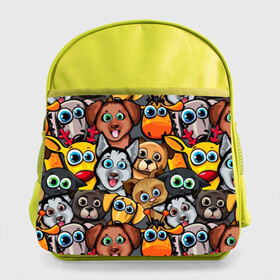 Детский рюкзак с принтом Веселые собаки в Новосибирске, 100% полиэстер | Размеры изделия - высота 34 см, ширина 28 см, глубина 10 см
Размер поля для печати - высота 19.5 см, ширина 24 см | бульдог | голубые глаза | доберман | животные | жирафы | котики | милые | олени | разноцветные | собаки | хаски | яркие