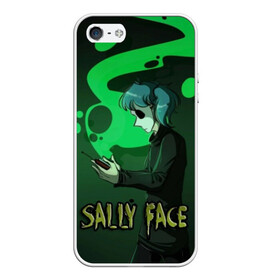 Чехол для iPhone 5/5S матовый с принтом Sally Face в Новосибирске, Силикон | Область печати: задняя сторона чехла, без боковых панелей | sally face | игра | компьютерная игра | лицо | маска | протез | салли фейс | школа | шрамы