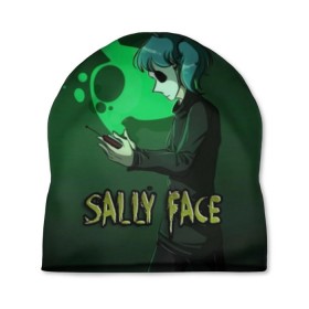 Шапка 3D с принтом Sally Face в Новосибирске, 100% полиэстер | универсальный размер, печать по всей поверхности изделия | sally face | игра | компьютерная игра | лицо | маска | протез | салли фейс | школа | шрамы