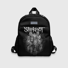 Детский рюкзак 3D с принтом Slipknot в Новосибирске, 100% полиэстер | лямки с регулируемой длиной, сверху петелька, чтобы рюкзак можно было повесить на вешалку. Основное отделение закрывается на молнию, как и внешний карман. Внутри дополнительный карман. По бокам два дополнительных кармашка | Тематика изображения на принте: альтернативный | американская | глэм | готик | гранж | группа | метал | модные | музыка | пост | рок | хард