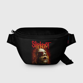 Поясная сумка 3D с принтом Slipknot в Новосибирске, 100% полиэстер | плотная ткань, ремень с регулируемой длиной, внутри несколько карманов для мелочей, основное отделение и карман с обратной стороны сумки застегиваются на молнию | альтернативный | американская | глэм | готик | гранж | группа | метал | модные | музыка | пост | рок | хард