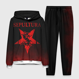 Мужской костюм 3D (с толстовкой) с принтом Sepultura в Новосибирске,  |  | sepultura | грув метал | группы | дэт метал | метал | музыка | рок | трэш метал