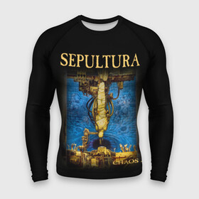 Мужской рашгард 3D с принтом Sepultura в Новосибирске,  |  | sepultura | грув метал | группы | дэт метал | метал | музыка | рок | трэш метал