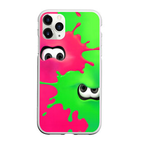 Чехол для iPhone 11 Pro матовый с принтом Splatoon 2 в Новосибирске, Силикон |  | Тематика изображения на принте: booble gum | game | green | nintendo | pink | shooter | splatoon | switch | twitch | битва | брызги | глаза | головоногие | детям | драка | зеленый | игра | краска | краски | нинтендо | оружие | от третьего лица | розовый | стрелялки | шутер