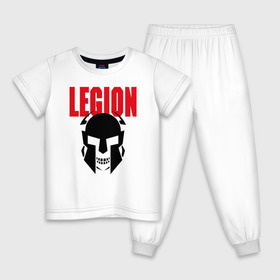Детская пижама хлопок с принтом Legion в Новосибирске, 100% хлопок |  брюки и футболка прямого кроя, без карманов, на брюках мягкая резинка на поясе и по низу штанин
 | black | cool | creative | design | fashion | hype | legion | philosophy | rom | skeleton | skull | supreme | vanguard | авангард | дизайн | креатив | круто | легион | мода | рим | скелет | философия | хайп | череп | черный