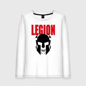 Женский лонгслив хлопок с принтом Legion в Новосибирске, 100% хлопок |  | black | cool | creative | design | fashion | hype | legion | philosophy | rom | skeleton | skull | supreme | vanguard | авангард | дизайн | креатив | круто | легион | мода | рим | скелет | философия | хайп | череп | черный